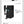 Black bag front with shoulder strap buckle and multi-compartment layout diagram