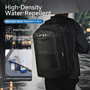 TIGERNU B9831 Expandable Vacuum Compression Waterproof Travel Backpack with Pump