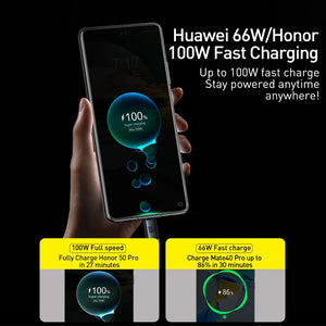 BASEUS Crystal Shine Series 100W USB-C to USB-A Fast Charging Cable