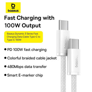 BASEUS Dynamic 3 Series 100W USB-C to USB-C Fast Charging Cable