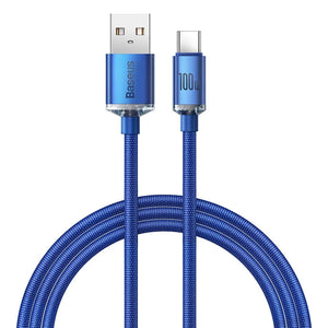 BASEUS Crystal Shine Series 100W USB-C to USB-A Fast Charging Cable