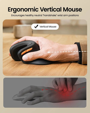 PROTOARC EM11 Rechargeable Bluetooth Wireless Vertical Trackball Mouse