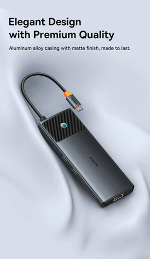 BASEUS Metal Gleam Series 10in1 USB-C Multiport Adapter and USB Hub
