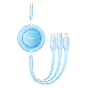 BASEUS Bright Mirror Series Retractable 3in1 Fast Charging Data Cable