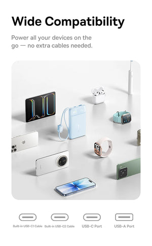 BASEUS EnerFill FC11 Digital Display Power Bank with Built-In Cable