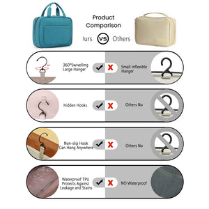 BAGSMART Lightweight Waterproof Cosmetic and Toiletries Bag