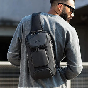 BANGE BG-7086 Anti-Theft Waterproof Crossbody Bag with USB Charging Port