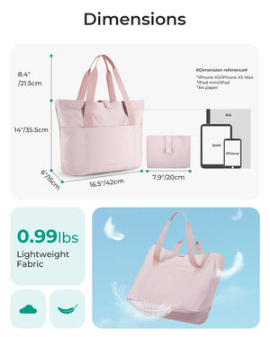 BAGSMART Multifunctional Waterproof Foldable Laptop and Tote Bag