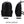 Black backpack back and side views with webbing shoulder straps