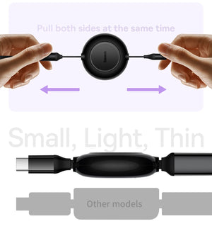 BASEUS Bright Mirror Series 2 Retractable 3in1 Fast Charging Data Cable