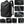 Black travel backpack with smooth zipper, anti-theft lock detail, side pocket, and reflective stripe