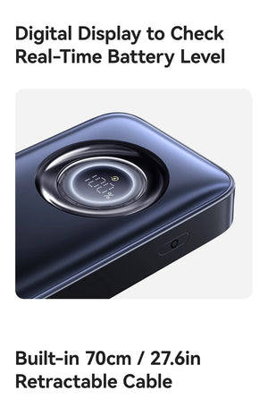 BASEUS EnerCore CR11 Power Bank with Built-In Retractable Cable