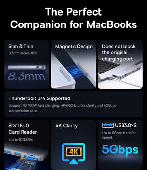 BASEUS UltraJoy Series 6in1 USB Hub for MacBook Series