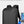 Black business travel backpack with front organizer panel and side zipper pocket