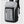Grey waterproof travel backpack, front flap pocket, side zips, top handle