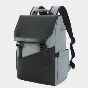 Gray and black backpack with Tigernu branding on a white background