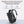 Ergonomic S-shaped cushioned shoulder strap on grey roll-top travel backpack