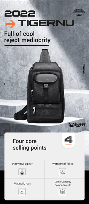 TIGERNU S8182 Compact Waterproof Crossbody Bag