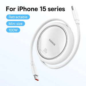 BASEUS Free2Draw 100W Retractable USB-C to USB-C Fast Charging Cable