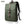 Green commuter backpack with top flap, front pocket panel, and crossbody shoulder strap