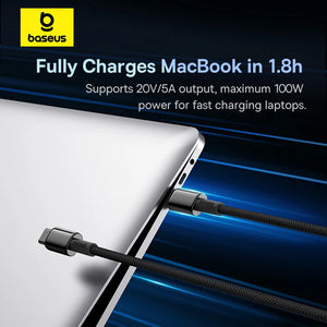 BASEUS Tungsten Gold 100W USB-C to USB-C Fast Charging Cable