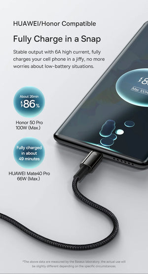 BASEUS Tungsten Gold 100W USB-C to USB-A Fast Charging Cable