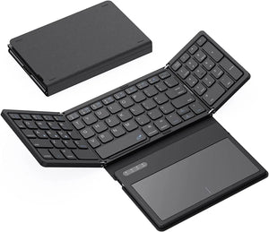JOMAA Foldable Rechargeable Bluetooth Wireless Keyboard with Touchpad