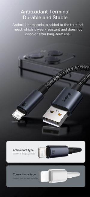 BASEUS Minimalist Series 2.4A USB-A to Lightning Fast Charging Cable