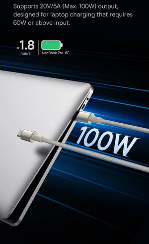 BASEUS Tungsten Gold 100W USB-C to USB-C Fast Charging Cable
