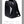 Black expandable travel backpack with front zip pocket, side compartments, and top handle