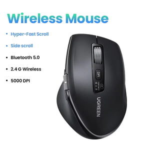 UGREEN M751 Hyper-Fast Scroll Ergonomic Bluetooth Wireless Mouse