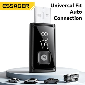 ESSAGER BT17 FM Bluetooth Adapter and USB Dongle