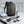 Black large capacity backpack with front vertical zip and water-repellent fabric look