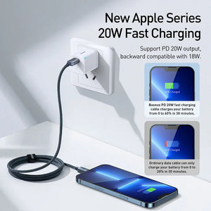 BASEUS Crystal Shine Series 20W USB-C to Lightning Fast Charging Cable
