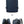 Blue business and travel backpack with front straps and side zipper pocket