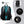 Black travel backpack with breathable back padding and adjustable shoulder straps