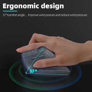 JOMAA Multi-Device Rechargeable Vertical Bluetooth Wireless Mouse