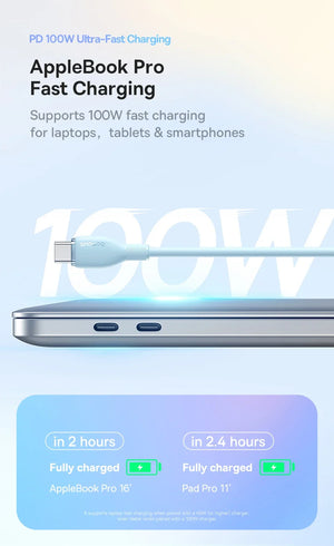 BASEUS Pudding Series 100W USB-C to USB-C Fast Charging Cable