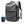 Grey waterproof travel backpack with pump, front zipper pocket and padded shoulder strap.