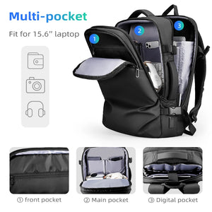 MARK RYDEN MR9711 Large Capacity Waterproof Travel Backpack with USB Charging Port