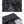 Black bag with zipper, buckle, and front pocket details.