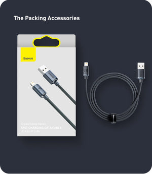BASEUS Crystal Shine Series 2.4A USB-A to Lightning Fast Charging Cable