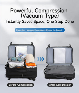 TIGERNU B9831 Expandable Vacuum Compression Waterproof Travel Backpack with Pump