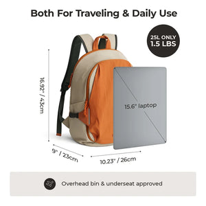 BAGSMART Large Capacity Waterproof Travel Backpack with Toiletry Bag