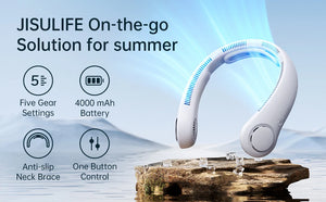 JISULIFE Life4 Rechargeable Portable Neck Fan
