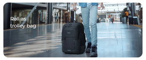 BAGSMART Large Capacity Waterproof Wheeled Travel Backpack