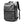 Gray waterproof travel backpack with top handle, front zip pocket, and adjustable side shoulder strap