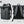 Gray roll-top waterproof travel backpack, front and back views with adjustable shoulder straps