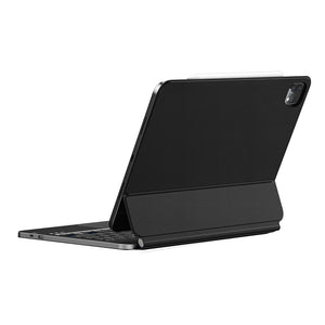 WiWU MK003 Bluetooth keyboard case closed and open in stand position, black