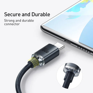 BASEUS Crystal Shine Series 100W USB-C to USB-A Fast Charging Cable